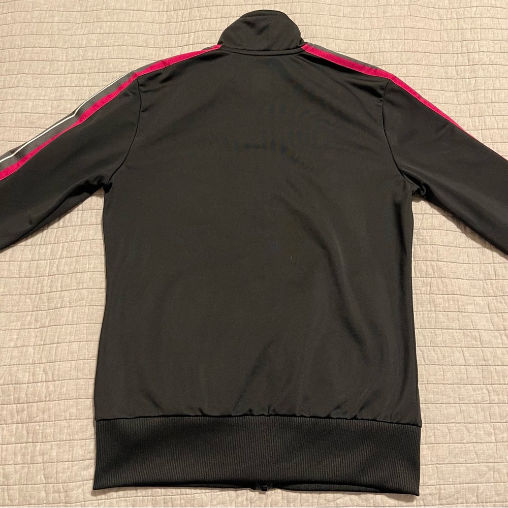 Nike Women's Sportswear Track Jacket Full Zip Black W/Pink Stripe 613658-010 Med - Picture 7 of 8